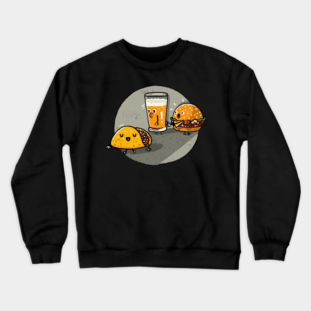 Distracted Beerfriend Crewneck Sweatshirt by Walmazan